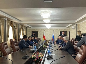 Президент Южной Осетии А.И.Бибилов встретился с делегацией партии "Единая Россия" 