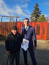 Ветерану Великой Отечественной войны передали поздравления с 95-летним юбилеем от Президента России и Посла России в Южной Осетии